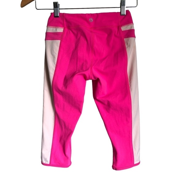 Lululemon Heat It Up Crop Yoga Pant Pinkelicious Parfait Hot Pink Women’s Size 4 - Picture 4 of 10
